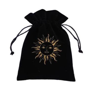 Imagem de Estojo Para Guardar Tarô Saco De Veludo Para Cartas Oráculo Runas Cris