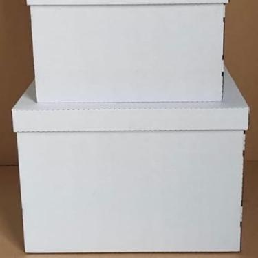 Imagem de 10 High Cake Transport Boxes - Multiple Sturdy Cardboard Packaging for Cakes & Pastries (CAIXA GG - 36x36x25 cm)