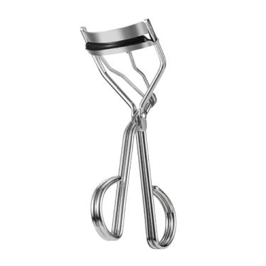 Imagem de Modelador de cílios cromado – cabo de linha dupla, design sem beliscar para cachos lisos e duradouros