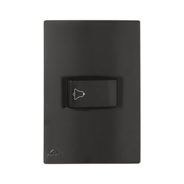 Imagem de PULSADOR DE CAMPAINHA 10A250V+SUPORTE+PL(Preto)