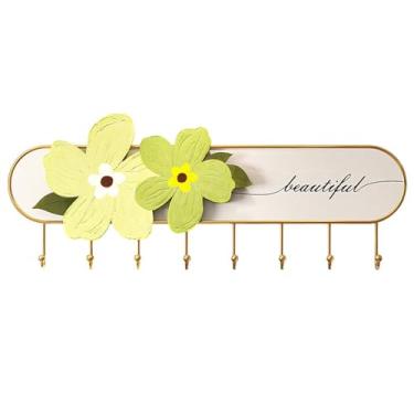 Imagem de Prateleiras suspensas Cabide suspenso para entrada, cabide de parede para roupas, chapéu, ganchos para porta de entrada, rack de roupas premium montado na parede