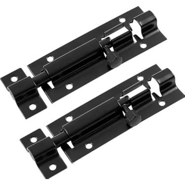 Imagem de Parafuso de porta quadrado 304 aço inoxidável antigo bronze trava de segurança 7,6 cm 2 peças