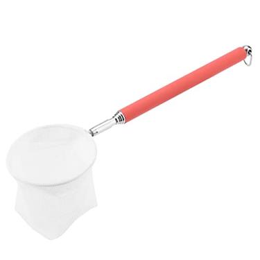 Imagem de Alomejor Rede de Peixes Extensível, Coletor Telescópico de Camarão Com Poste de 19,9 Polegadas para Tanque de Aquário, Redondo Vermelho (boca redonda)