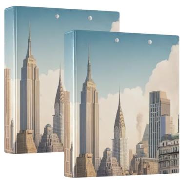 Imagem de Prancheta de transferência Flowers in New York com 3 argolas comporta 200 folhas de pasta de arquivo para material escolar e de escritório, 1 pacote