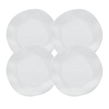 Imagem de Jogo Kit 4 Pratos De Sobremesa 21,5cm Branco Ryo White Porcelana Oxfor