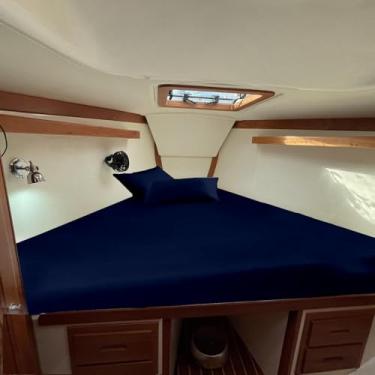Imagem de KOMFIT Lençóis V Berth para Barco 800 fios 3 peças 100% algodão egípcio Universal V Berth The Best Boat V Berth Bedding Serve para colchões de até 20 cm Conjunto de lençóis de profundidade