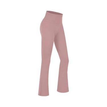 Imagem de Calça feminina super macia flare cintura alta controle de barriga trei