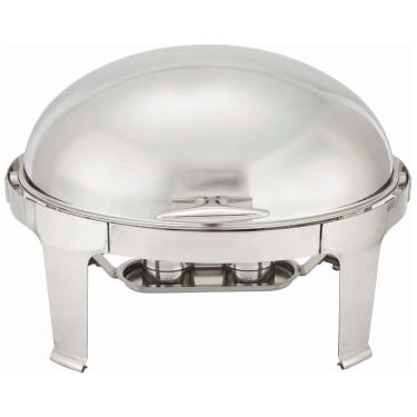 Imagem de Rechaud Redondo Oval 7,6L em Aço Inoxidável com 2 Queimadores, Winco