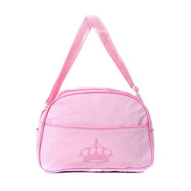 Imagem de Bolsa Maternidade Rosa com Zíper e Alça para Boneca - Plike Baby