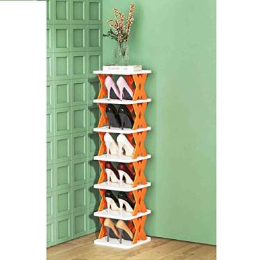 Imagem de Torre de sapato vertical, sapateira de canto estreito, organizador de armazenamento de sapatos, design personalizável, rack que economiza espaço, para vestiário, corredor, montagem estável e fácil
