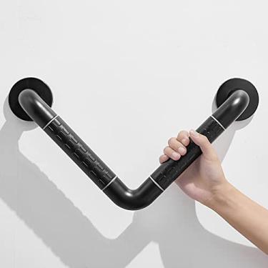 Imagem de Barra de apoio de segurança para banheiro, 30 a 71 cm, barras de apoio de aço inoxidável, corrimão de segurança para banheiro, banheira, chuveiro, vaso sanitário para deficientes e idosos, preto