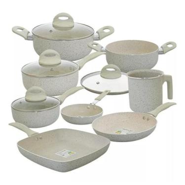 Imagem de Jogo De Panelas 8 Peças Revestimento Cerâmica Ibizza - Casambiente