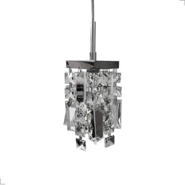 Imagem de Pendente Cristal Inox Cromado | Soquete G9 | 40W