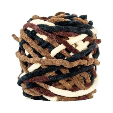 Imagem de Fio De Tricô De Chenille Macio, Linha De Algodão Ice Strip, Lã DIY Par