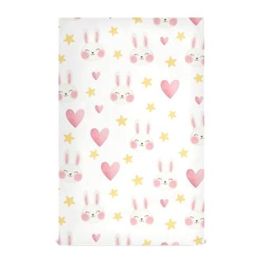 Imagem de Burbuja Toalhas de cozinha Bunny Head, pacote com 4, panos de prato absorventes reutilizáveis de microfibra para secagem e limpeza, 45 x 71 cm