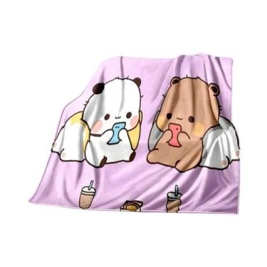 Imagem de Cobertor De Flanela Quente Para Crianças Com Estampa De Urso Em Desenh