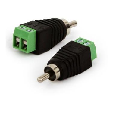 Imagem de 100 CONECTORES RCA MACHO COM BORNE - CFTV ÁUDIO VÍDEO
