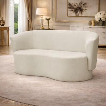 Imagem de Sofá Orgânico Curvo Living 2 Lugares 160 Star Confort, Marfim