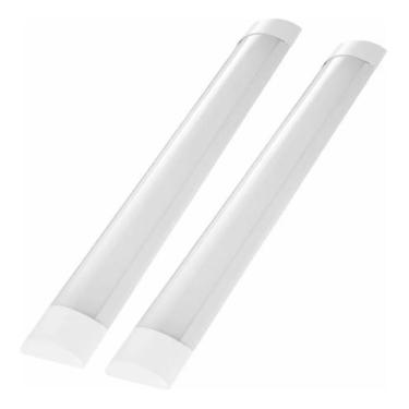 Imagem de Kit C/2 Luminária Slim Calha Led 20w 60cm Tubular Slim 6500k - Athlant