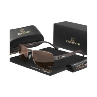 Imagem de Óculos De Sol Retangulares Vintage Retro Polarizados UV400 Para Homens