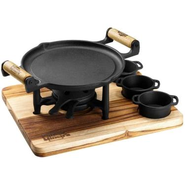 Imagem de Fogareiro 22x15,5cm com suporte 3 molheiras Panela Mineira