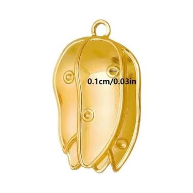 Imagem de Pingentes De Plantas Em Aço Inoxidável Banhado a Ouro, 10 Peças, Com D