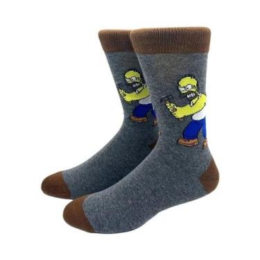 Imagem de Meias De Skate Unissex De Algodão Com Estampa De Anime Harajuku, Meias