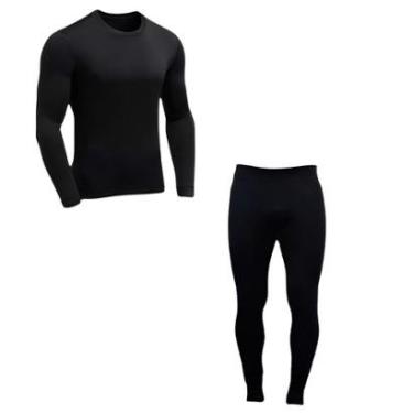Imagem de Kit Calça Térmica Flanelada Frio Intenso Unissex Dagg + Camisa Térmica Gola Baixa Segunda Pele-Unissex