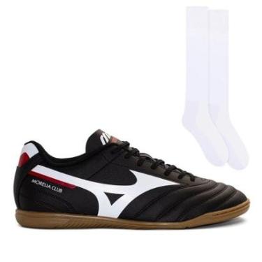 Imagem de Chuteira Futsal Mizuno Masculina Morelia Club In + Meião Color Sports-Masculino
