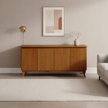 Imagem de Buffet Aparador 4 Portas Em Madeira Monterrey Castanho