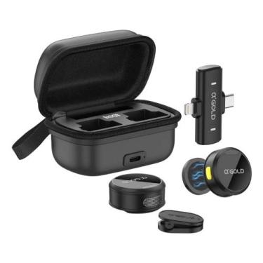 Imagem de Microfone Sem Fio Profissional Duplo AGold Pro MCF-38 Redução Ruído IA