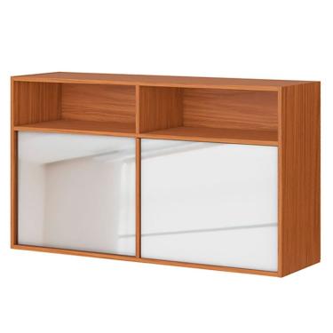 Imagem de Armário Aéreo 100% MDF Portas de Correr com Vidro Claire