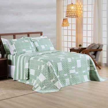 Imagem de Cobre Leito King 400 Fios Dupla Face com Aba Americana 03 Peças Afeto 