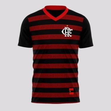 Imagem de Camisa Flamengo Nineteen Infantil Preta e Vermelha-Unissex