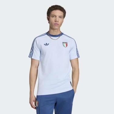 Imagem de Camiseta Seleção Itália Adidas Originals Masculina, Azul, GG