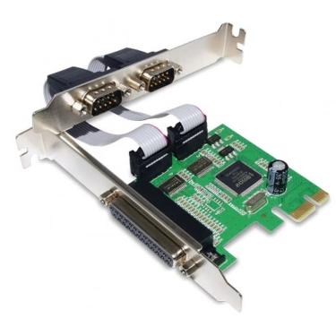 Imagem de Placa PCI Express PC-015 com 2 Portas Seriais e 1 Paralela Compatível RS232 RS422 RS485 IEEE 1284 GENERICA