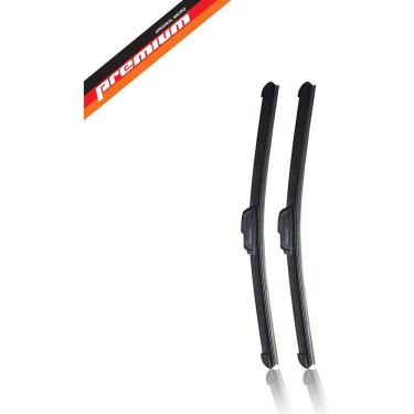 Imagem de Par de Palhetas Dianteiras Preto Aeroflat 21-19 POL para Hilux G2 05 a 15 Limpeza Eficiente com Adaptadores Gancho E3