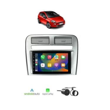 Imagem de Kit Multimídia Punto 2008 / 2012 Mold Prata 7 Pol Android Carplay 2/32