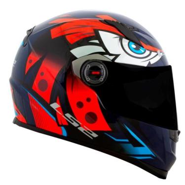Imagem de Capacete Ls2 FF358 Tribal Orange Laranja azul, 56