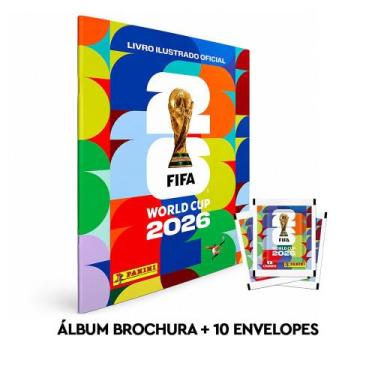Imagem de Kit Álbum Copa Do Mundo 2026 Brochura Capa Mole+10 Envelopes - Panini 