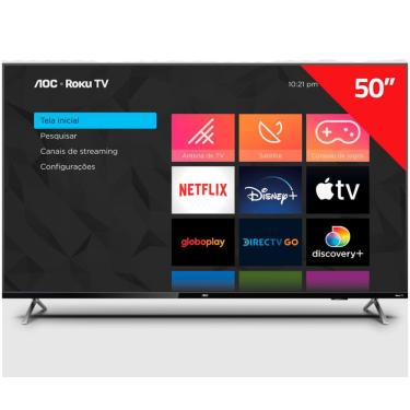 Imagem de Smart TV Roku 50 Polegadas 50 Polegadas 4K 50U6125/78G Serie 6125 AOC Preto Bivolt