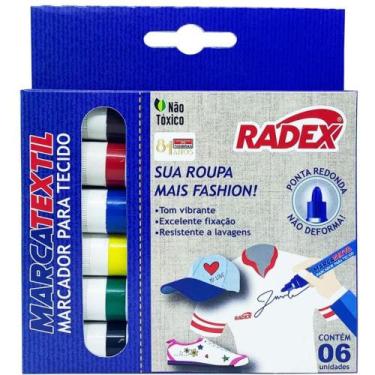 Imagem de Caneta para Tecido Marcatextil Cores Sortidas BL.C/06 - Radex