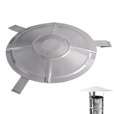 Imagem de Chapéu Fixo Inox Chaminé Universal Chinês Para Fogão A Lenha - 150 Hed