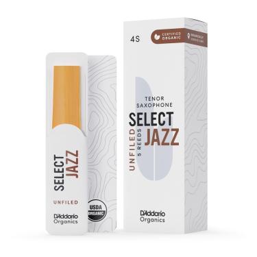Imagem de Palheta para Saxofone Tenor Organic Select Jazz 4S Certificação Orgânica 5 Peças DD Woodwinds