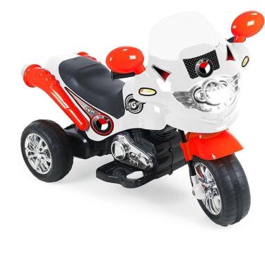 Imagem de Moto Elétrica Infantil Speed Chopper com Sons Realistas Bateria 6V Branca Homeplay