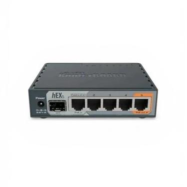 Imagem de Roteador Mikrotik Hex S Rb760igs Dual-Core 880MHz 5 Portas Gigabit com Poe e SFP