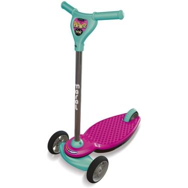 Imagem de Patinete Rosa 3 Rodas com Freio Seguro Rodas Emborrachadas e Haste Metal Maral