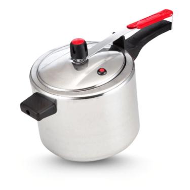 Imagem de Panela de Pressão Classic Polida Alumínio sem Revestimento 4,5L Prata com Alças Ergonômicas Alegrete Panelas