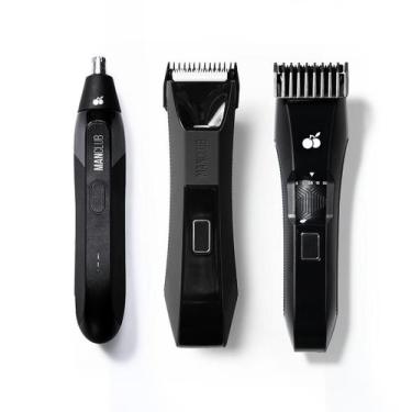 Imagem de Kit Aparadores de Pelos Corporais  Kit Black 2.0 MANCLUB  Desmatador 2