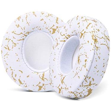 Imagem de Almofadas WC para Solo Beats 2 e 3 da Wicked Cushions - Almofadas de ouvido para fones de ouvido sem fio Solo Beats 2 e 3 - Couro macio, espuma de memória luxuosa, adesivo forte | Mármore de ouro